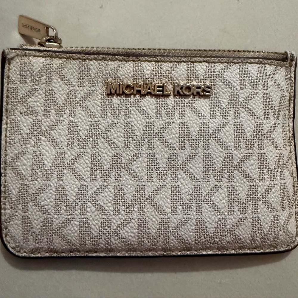 Michael Kors Gray Monogram Pouch